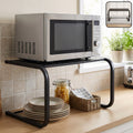 Metal kitchen microwave oven storage rack countertop organiser