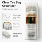 Transparent plastic tea bag storage organizer 6