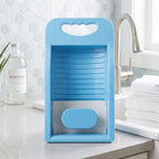 Compact scrub board for travel and small laundry
