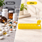 Weekly Pill Organizer – 7 Day Medicine Dispenser with 7 Compartments |