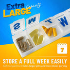 7 Day Weekly Plastic Pill Box Organizer with Daily Compartments