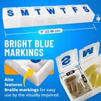 7 Day Weekly Plastic Pill Box Organizer with Daily Compartments