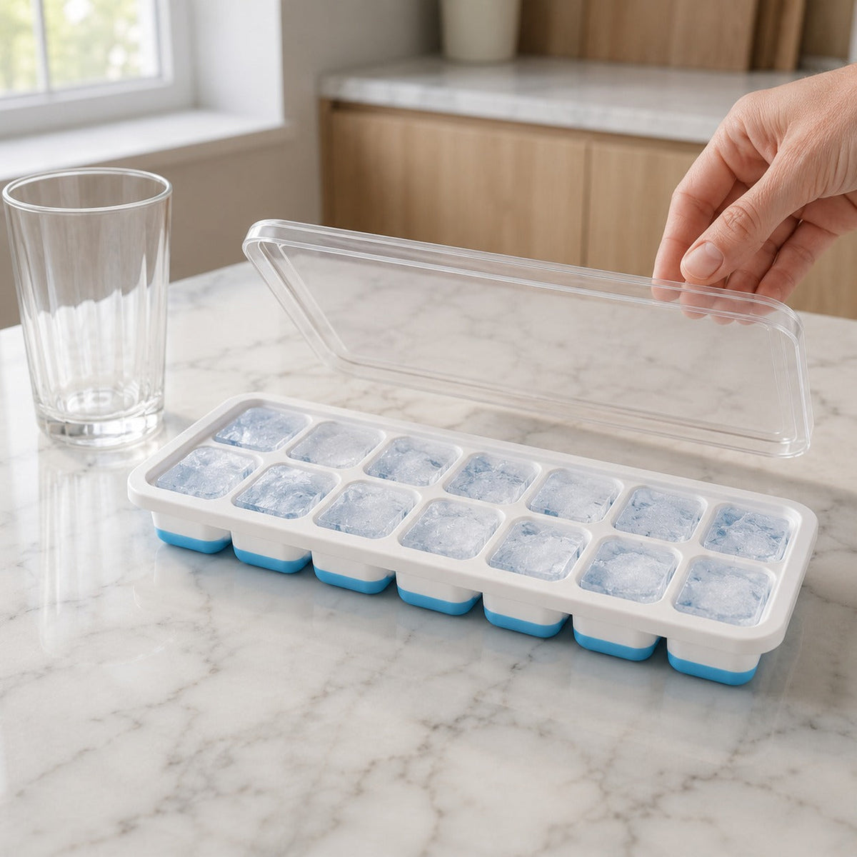 14-Grid Plastic Ice Cube Tray – Easy-Release & Multipurpose Use