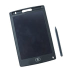 A black LCD writing tablet and its matching stylus are displayed on a plain white background.