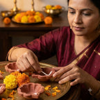 Divine Electric Kapoor Diffuser & 6-Piece Diya Set