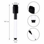 Open whiteboard marker with eraser cap attached on the end