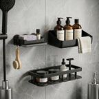 5-in-1 Bathroom Wall Organiser Combo – Storage Shelves, Wire Rack & Whale Soap Holder