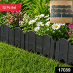 Decorative plastic garden lawn edging border, 12 piece set