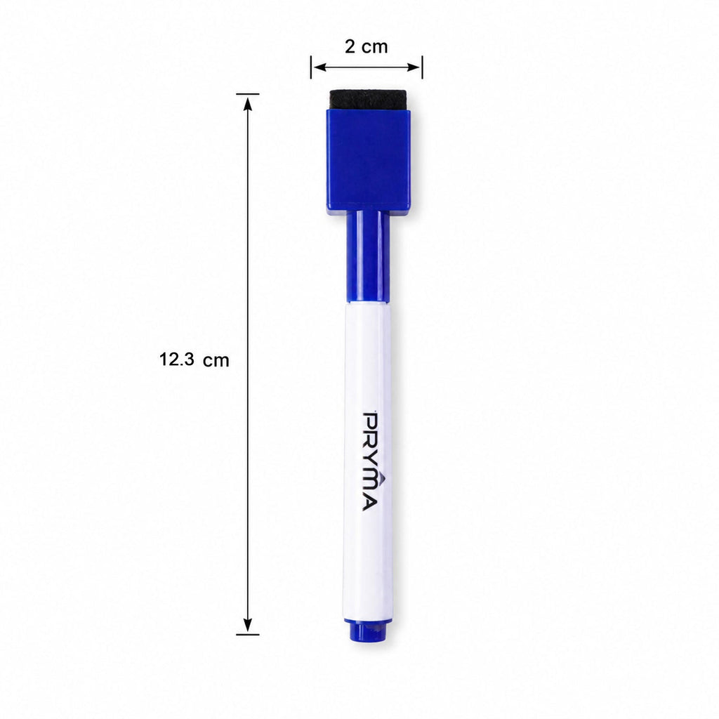Vivid blue ink marker pen for dry erase surfaces